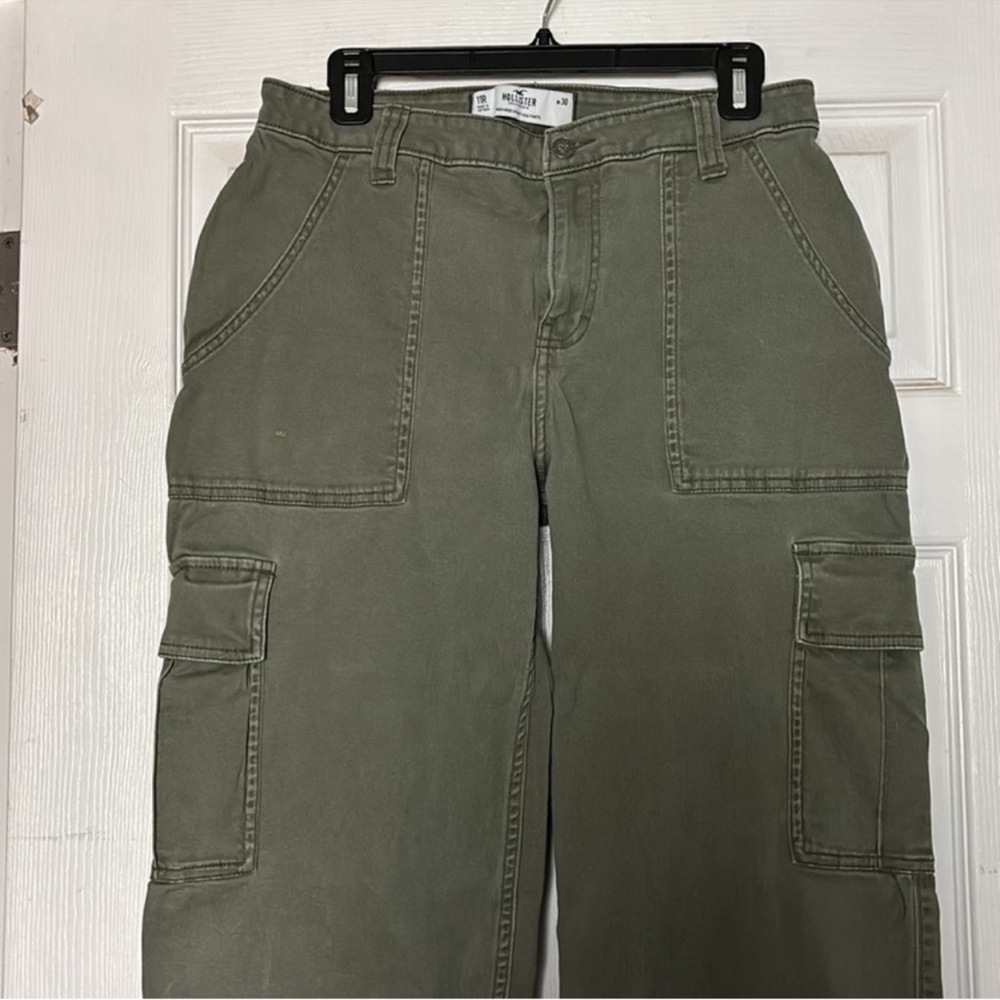 Hollister Green Cargo Pants Straight Leg - Picture 2 of 5